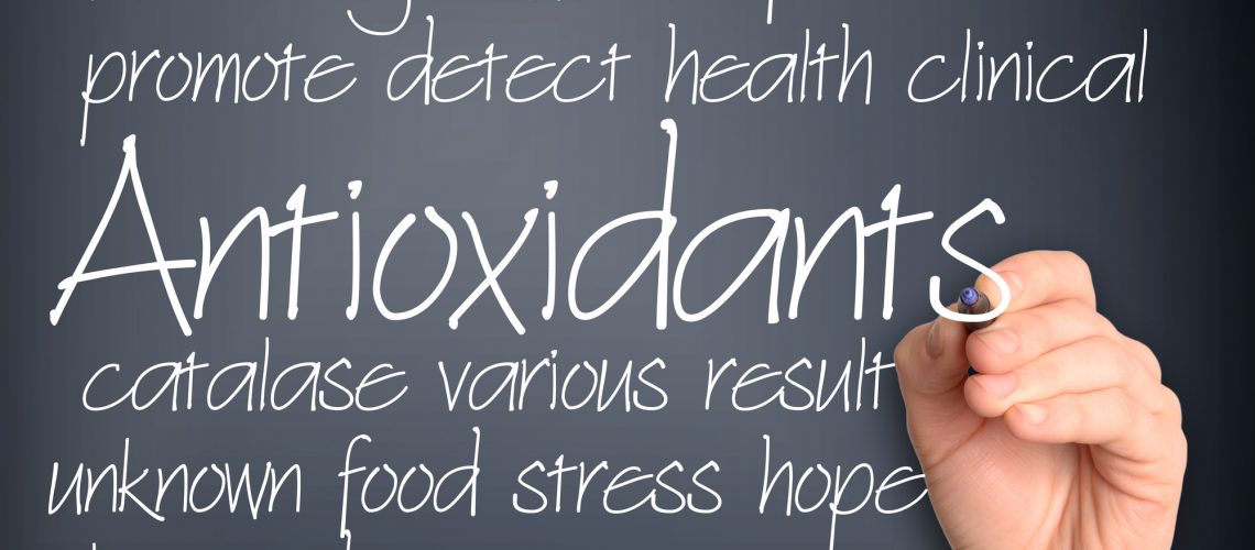 Antioxidants word cloud handwritten